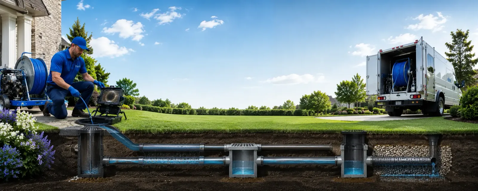 Outdoor drain cleaning information for Alborn, MN